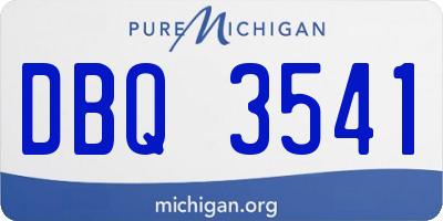 MI license plate DBQ3541