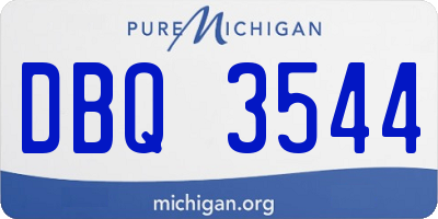 MI license plate DBQ3544