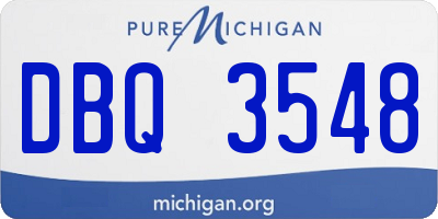 MI license plate DBQ3548