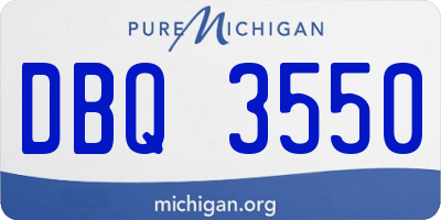 MI license plate DBQ3550