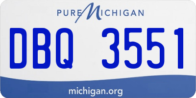 MI license plate DBQ3551
