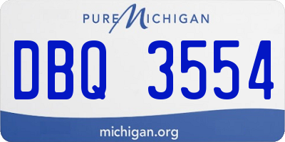 MI license plate DBQ3554