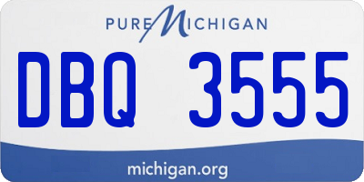 MI license plate DBQ3555