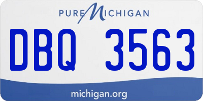 MI license plate DBQ3563