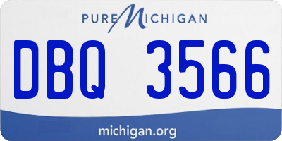 MI license plate DBQ3566