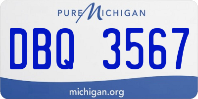 MI license plate DBQ3567
