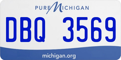 MI license plate DBQ3569