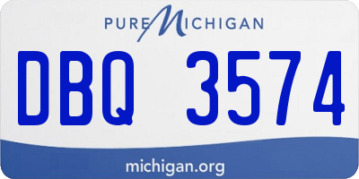 MI license plate DBQ3574