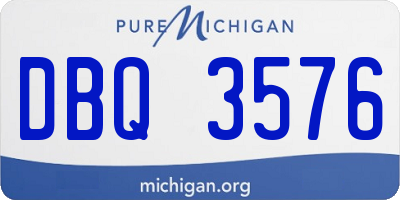 MI license plate DBQ3576
