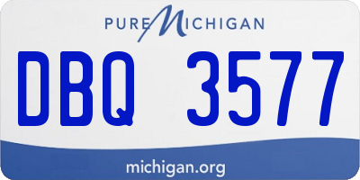MI license plate DBQ3577