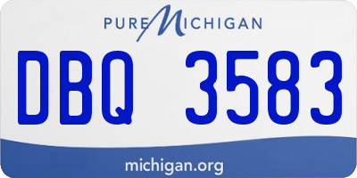 MI license plate DBQ3583