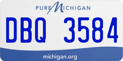 MI license plate DBQ3584