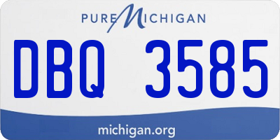 MI license plate DBQ3585