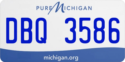 MI license plate DBQ3586