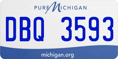 MI license plate DBQ3593