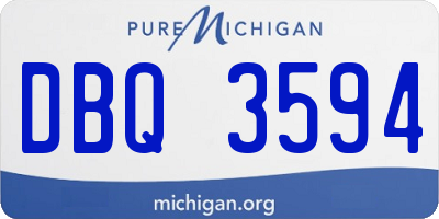 MI license plate DBQ3594
