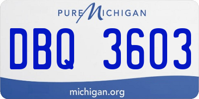 MI license plate DBQ3603