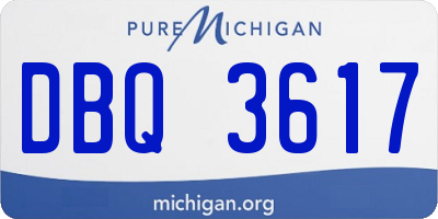 MI license plate DBQ3617