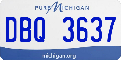 MI license plate DBQ3637