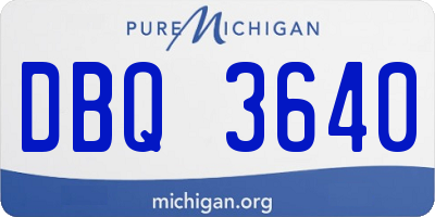 MI license plate DBQ3640