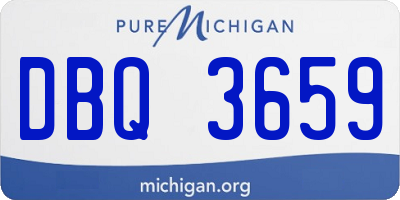 MI license plate DBQ3659