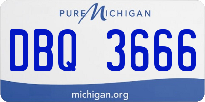 MI license plate DBQ3666