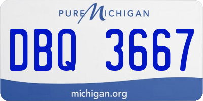 MI license plate DBQ3667
