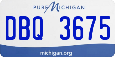 MI license plate DBQ3675