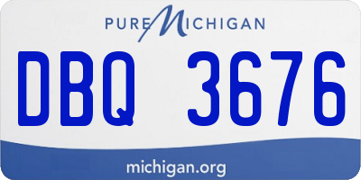 MI license plate DBQ3676
