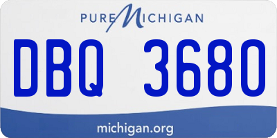 MI license plate DBQ3680
