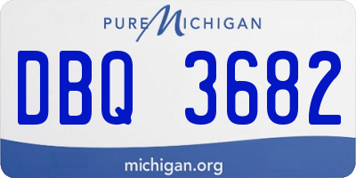 MI license plate DBQ3682