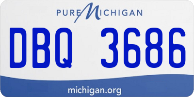 MI license plate DBQ3686