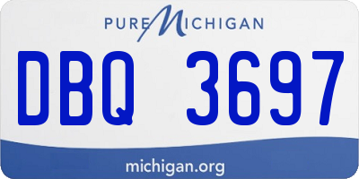 MI license plate DBQ3697