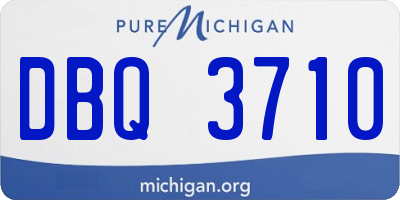 MI license plate DBQ3710