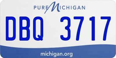 MI license plate DBQ3717