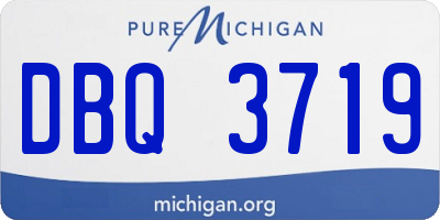 MI license plate DBQ3719