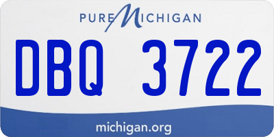 MI license plate DBQ3722
