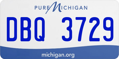 MI license plate DBQ3729