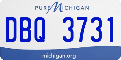 MI license plate DBQ3731