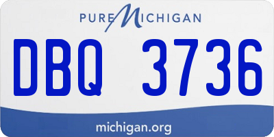 MI license plate DBQ3736