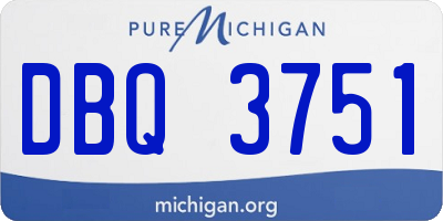MI license plate DBQ3751