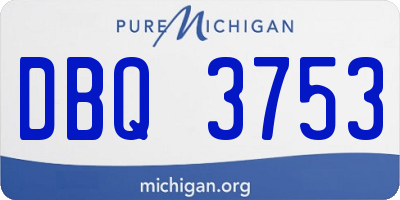 MI license plate DBQ3753