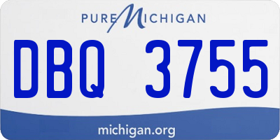 MI license plate DBQ3755