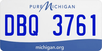 MI license plate DBQ3761