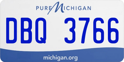 MI license plate DBQ3766