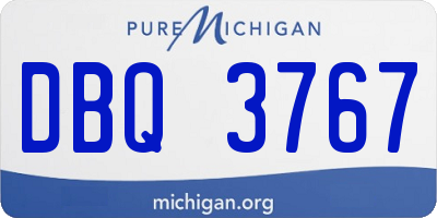 MI license plate DBQ3767