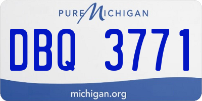 MI license plate DBQ3771