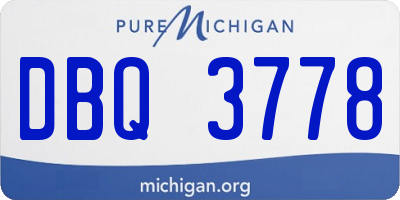 MI license plate DBQ3778