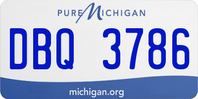 MI license plate DBQ3786