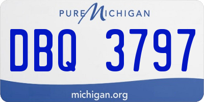 MI license plate DBQ3797